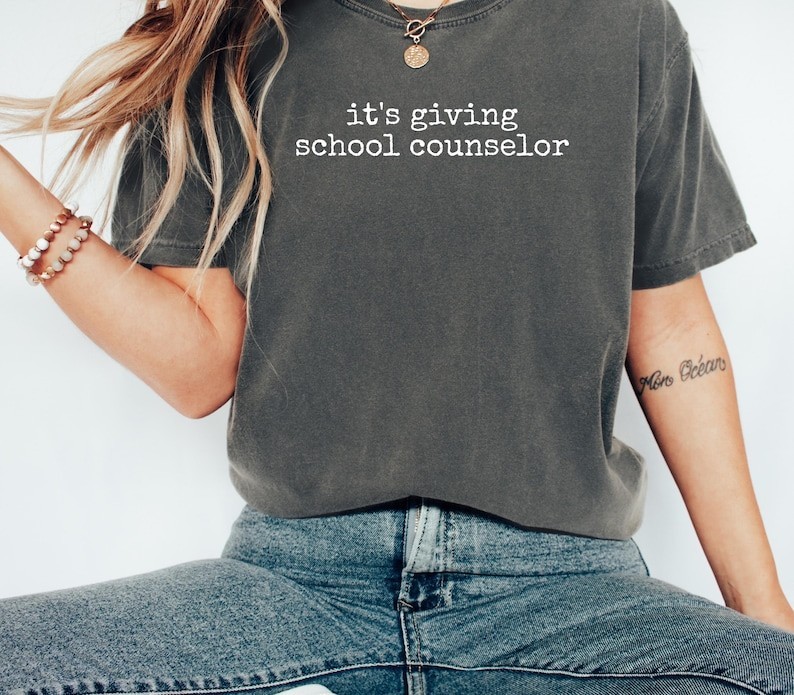 Comfort Colors School Counselor T-Shirt: Funny Mental Health Educator Gift