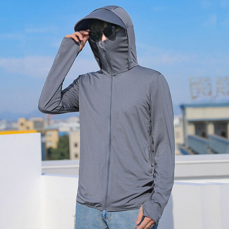 Upf 50+ Men&rsquo;s Long Sleeve Sun Skin Protection T-Shirt Outdoor Fishing Hoodies Us