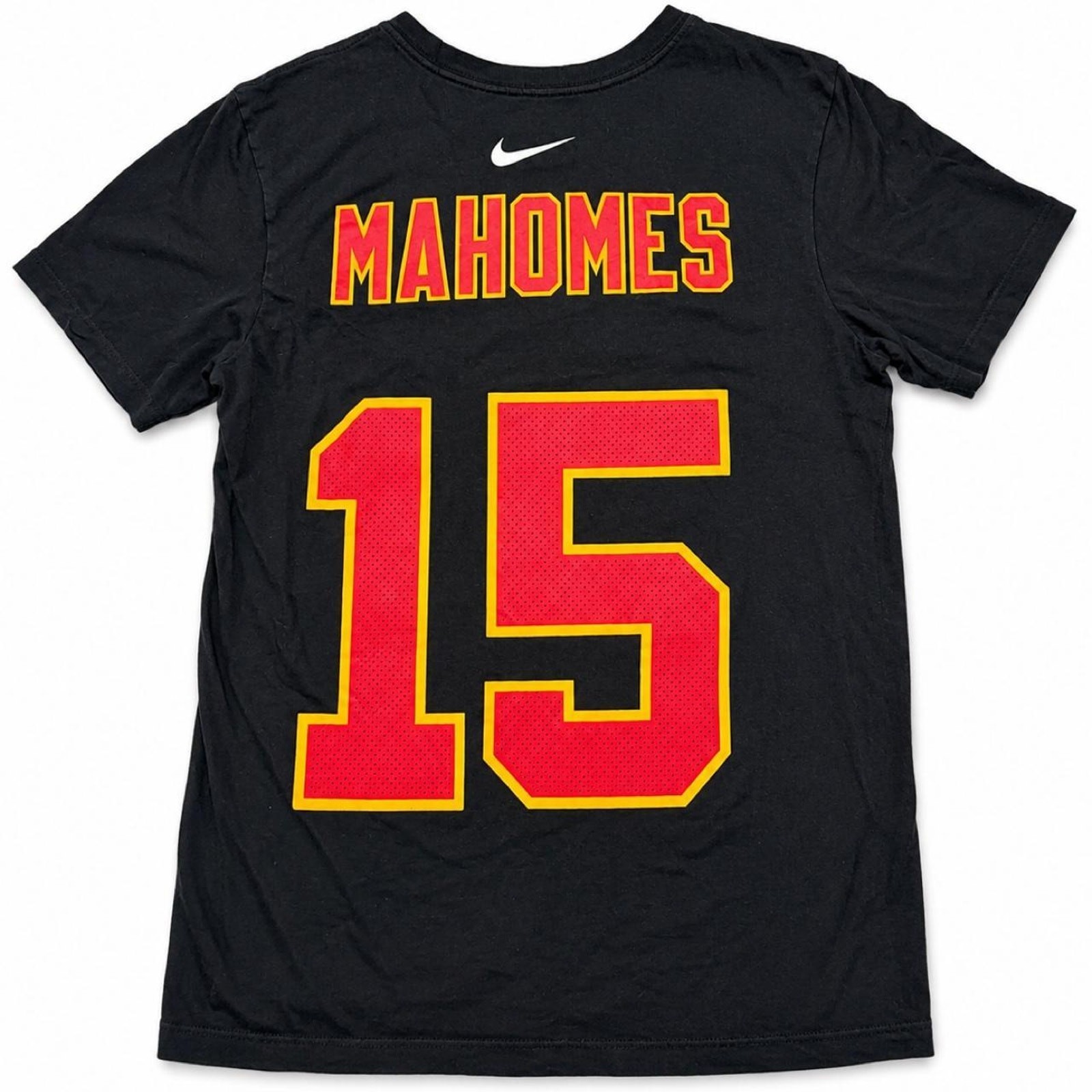 Nike Patrick Mahomes Kansas City Chiefs black t-shirt with red number 15