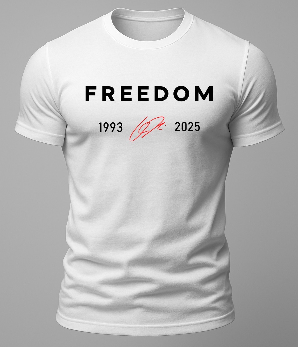 Charlie Kirk Freedom Tribute USA American Patriotic White T Shirt