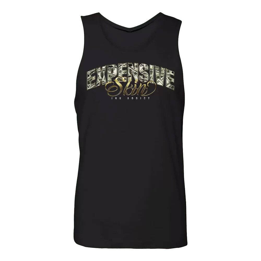 NEW InkAddict GOLD STANDARD EXPENSIVE SKIN Tank Top BLACK SMALL-2XLARGE TATTOO