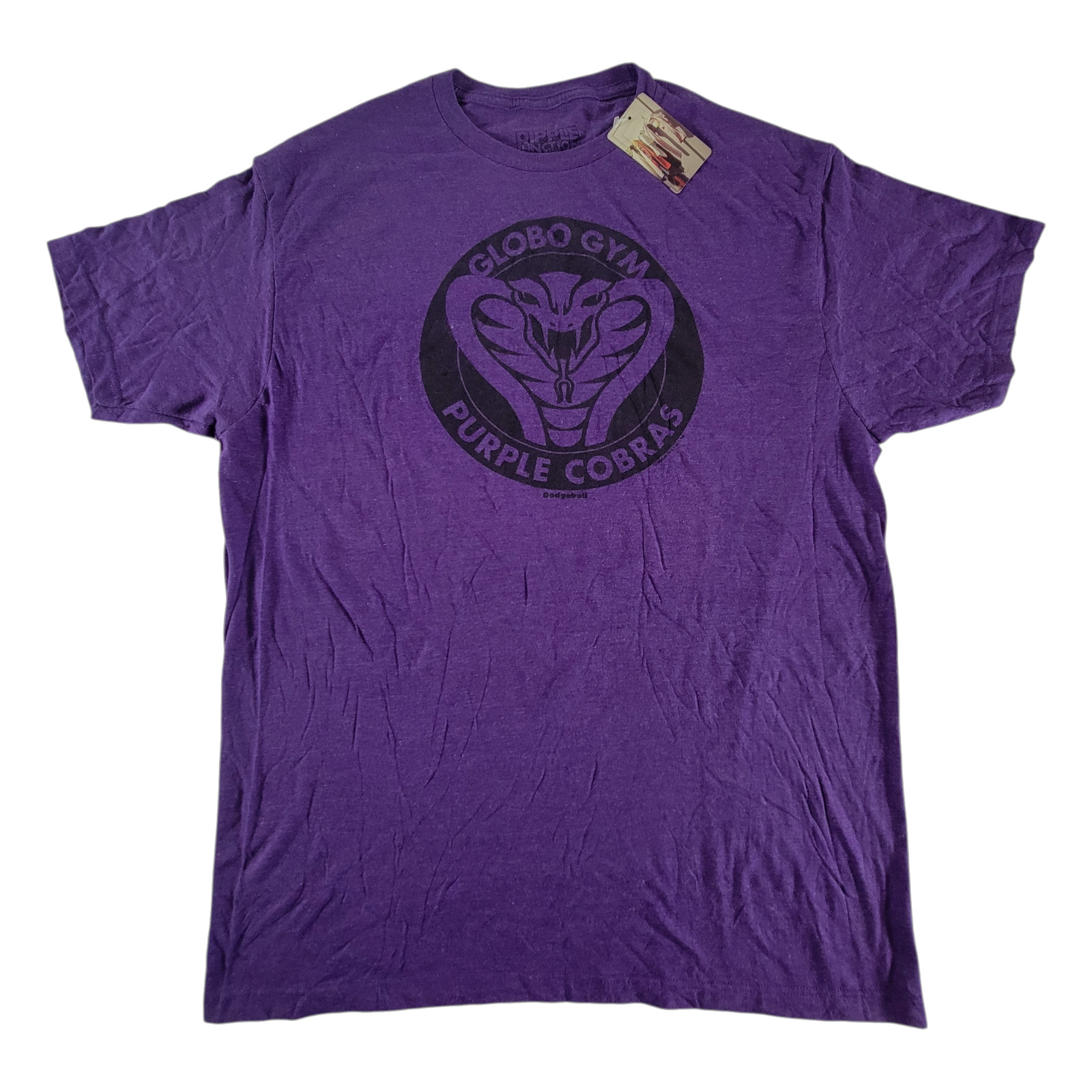 NWT Ripple Junction Dodgeball Globo Gym Purple Cobras Shirt XL Tee Vintage Wash