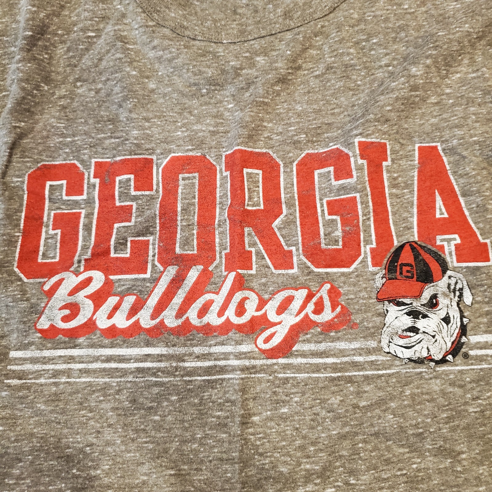 Georgia Bulldogs Russel Athletic T-Shirt Grey Short Sleeve 2xl New With Tags