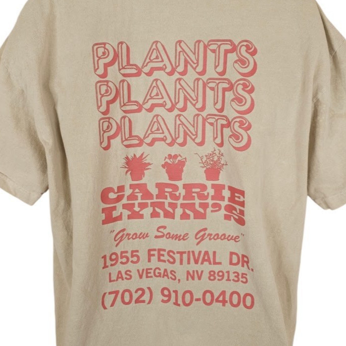 Virgil Normal T Shirt Mens Size XL Beige Plants Plants Plants Made In USA