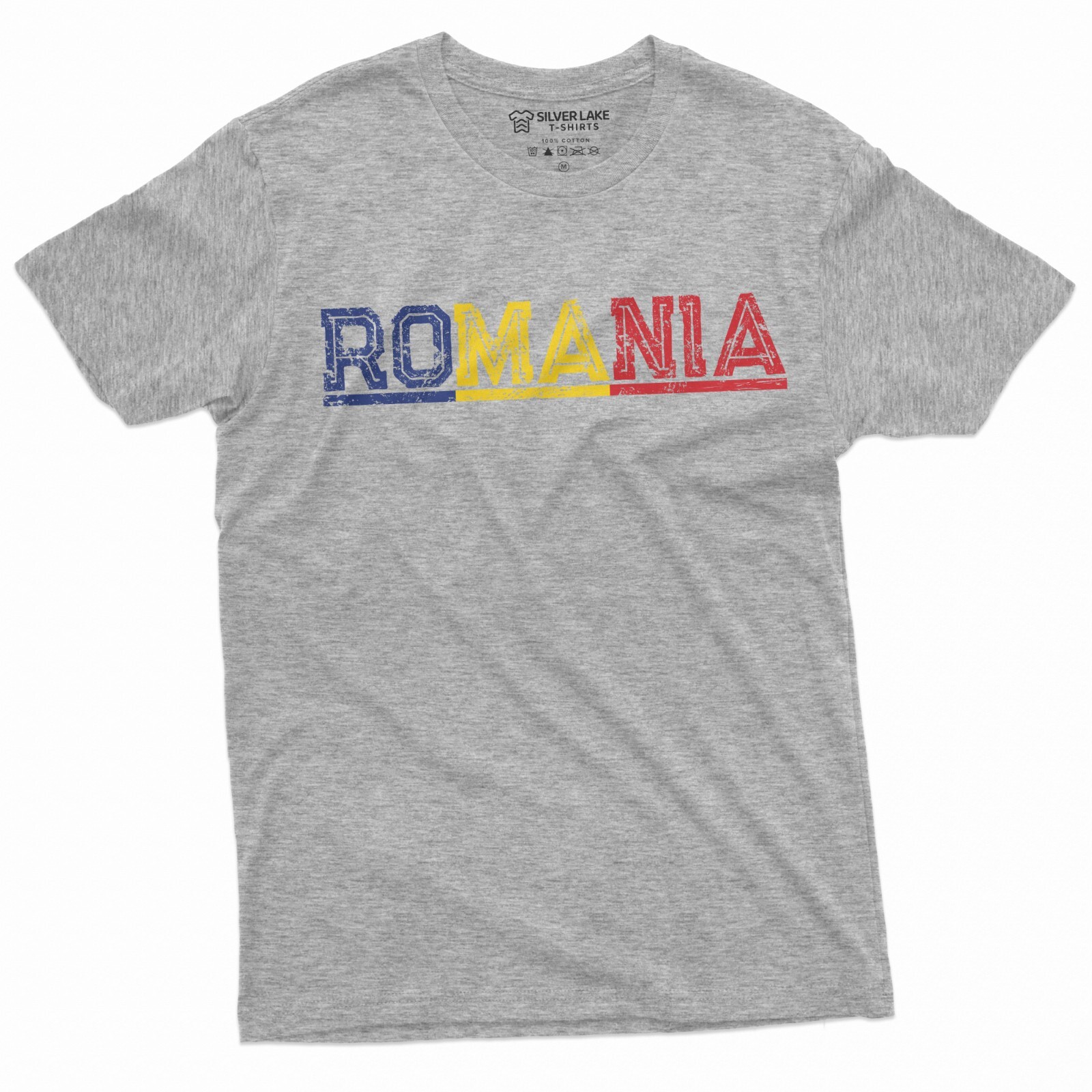 Romania T-shirt RomÃ¢nia Mens Womens Tee Shirt Romania Flag Coat of Arms Tee