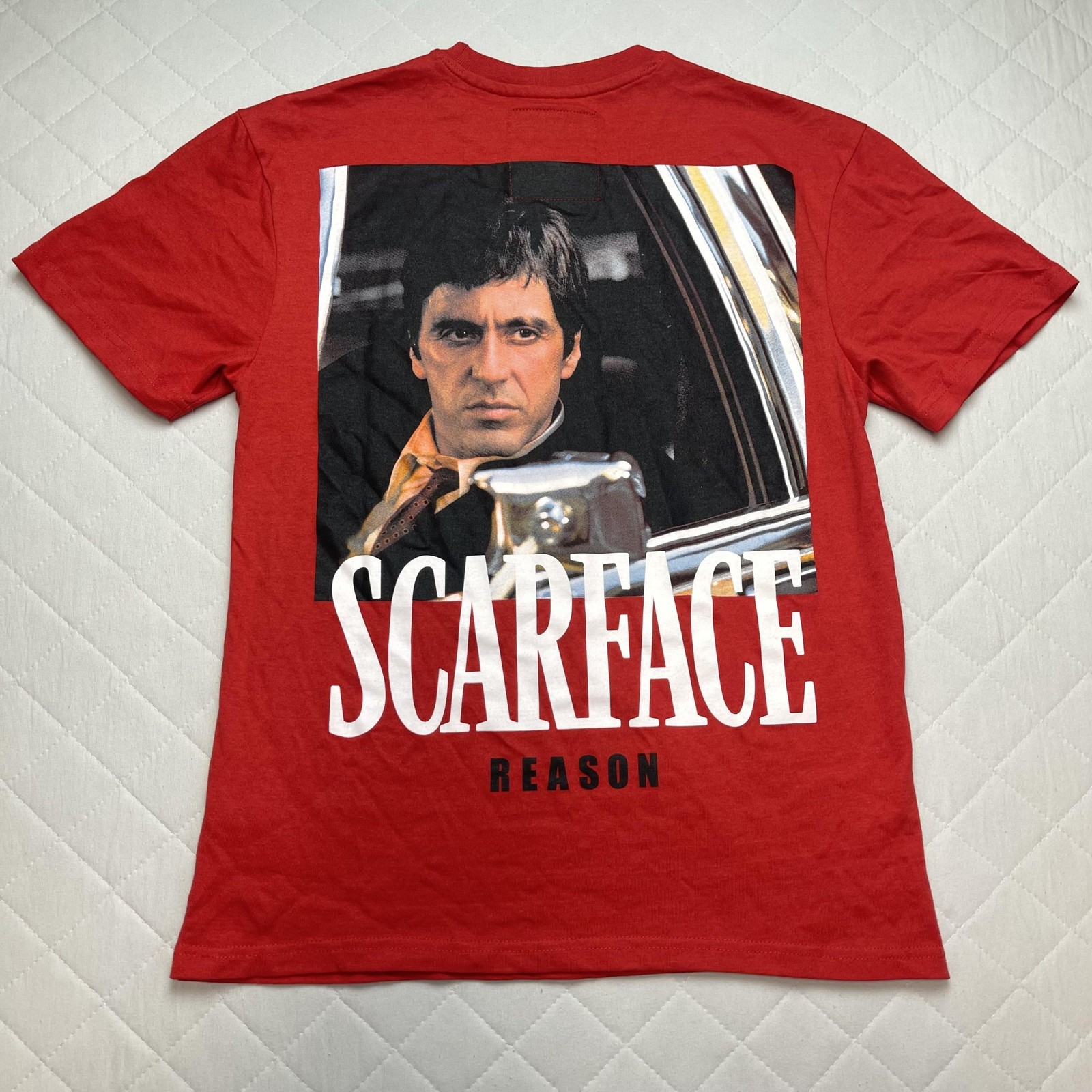 Scarface X Reason Shirt Mens Medium Red Tony Montana Double Sided Graphic