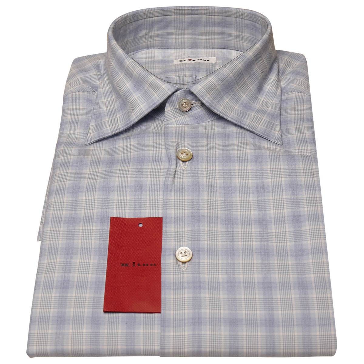 NEW KITON MULTICOLOR COTTON SHIRT US 15.75 – EU 40 MUL