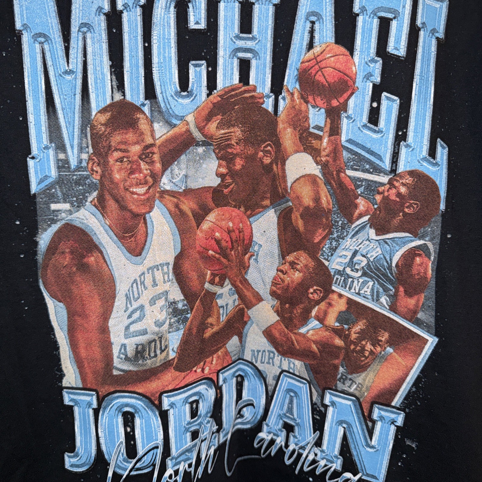 Michael Jordan, North Carolina Graphic T-Shirt Size Medium Headgear Classics