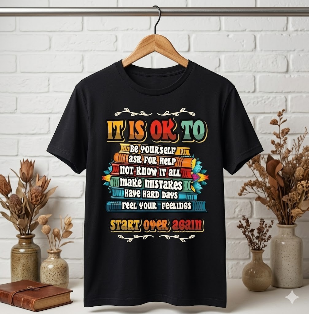 Mental Health Make Mistakes Be Yourself Inspirational T-Shirt – H057
