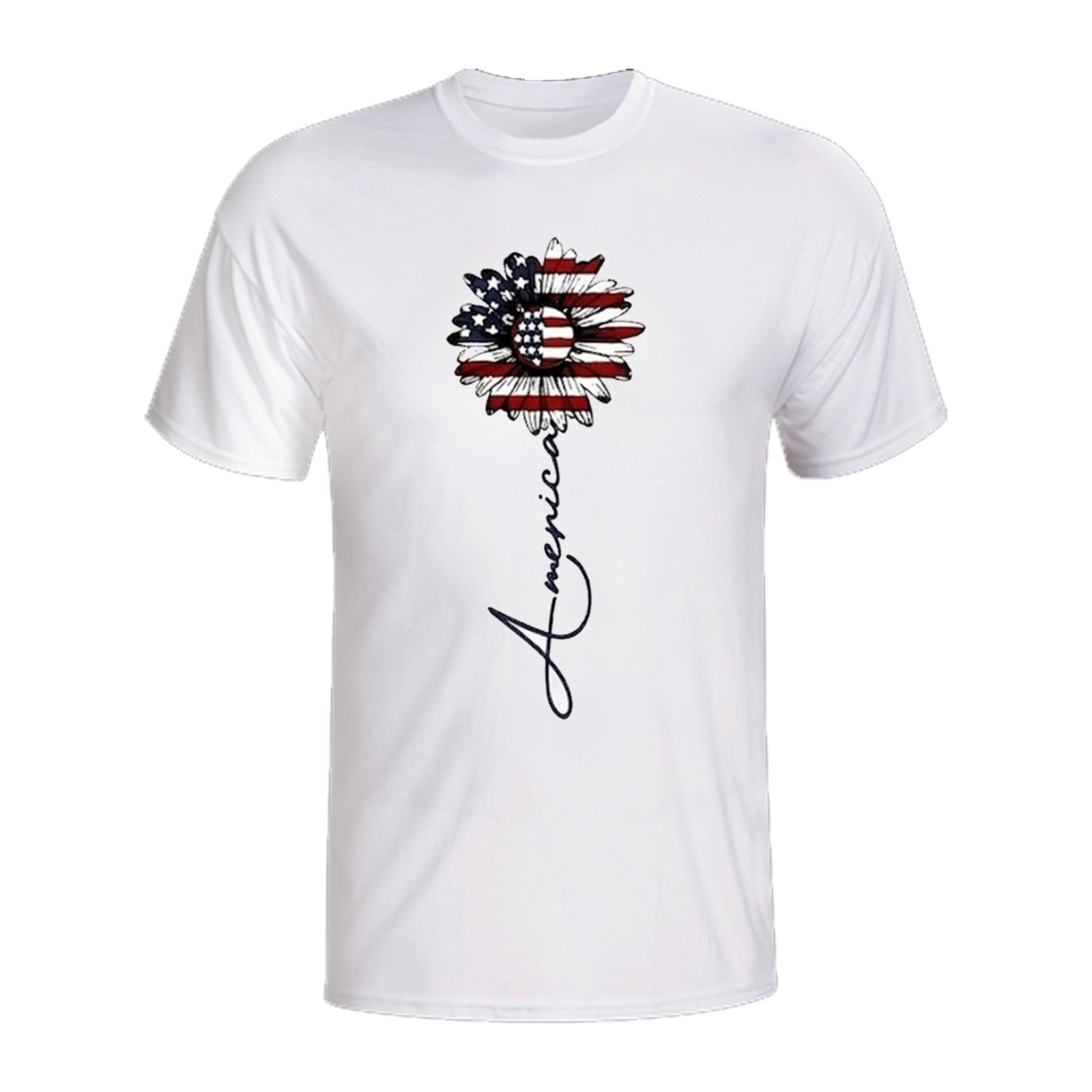 Vintage American Flag Sunflower Shirt – Boho USA Patriotic Floral Graphic Tee