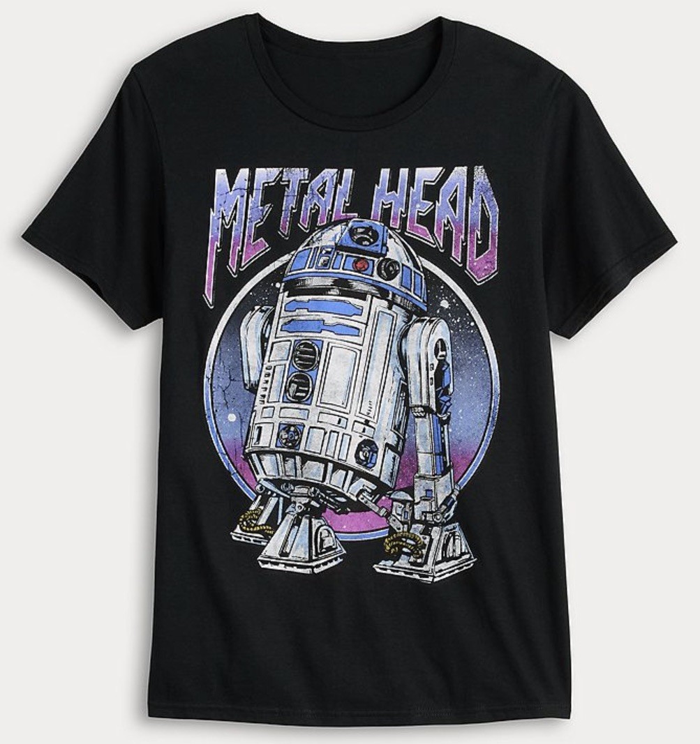 Star Wars Graphic Tee 2-Pack Darth Vader + R2D2 Metal Head Size Large Men Black