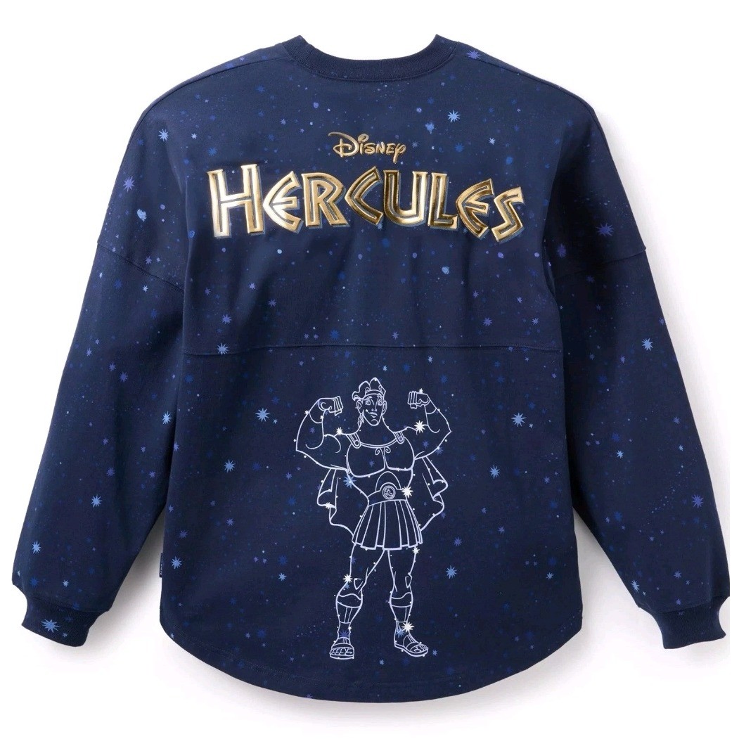 RARE NWT Disney Hercules Spirit Jersey Navy Blue Gold Foil Constellation XXL