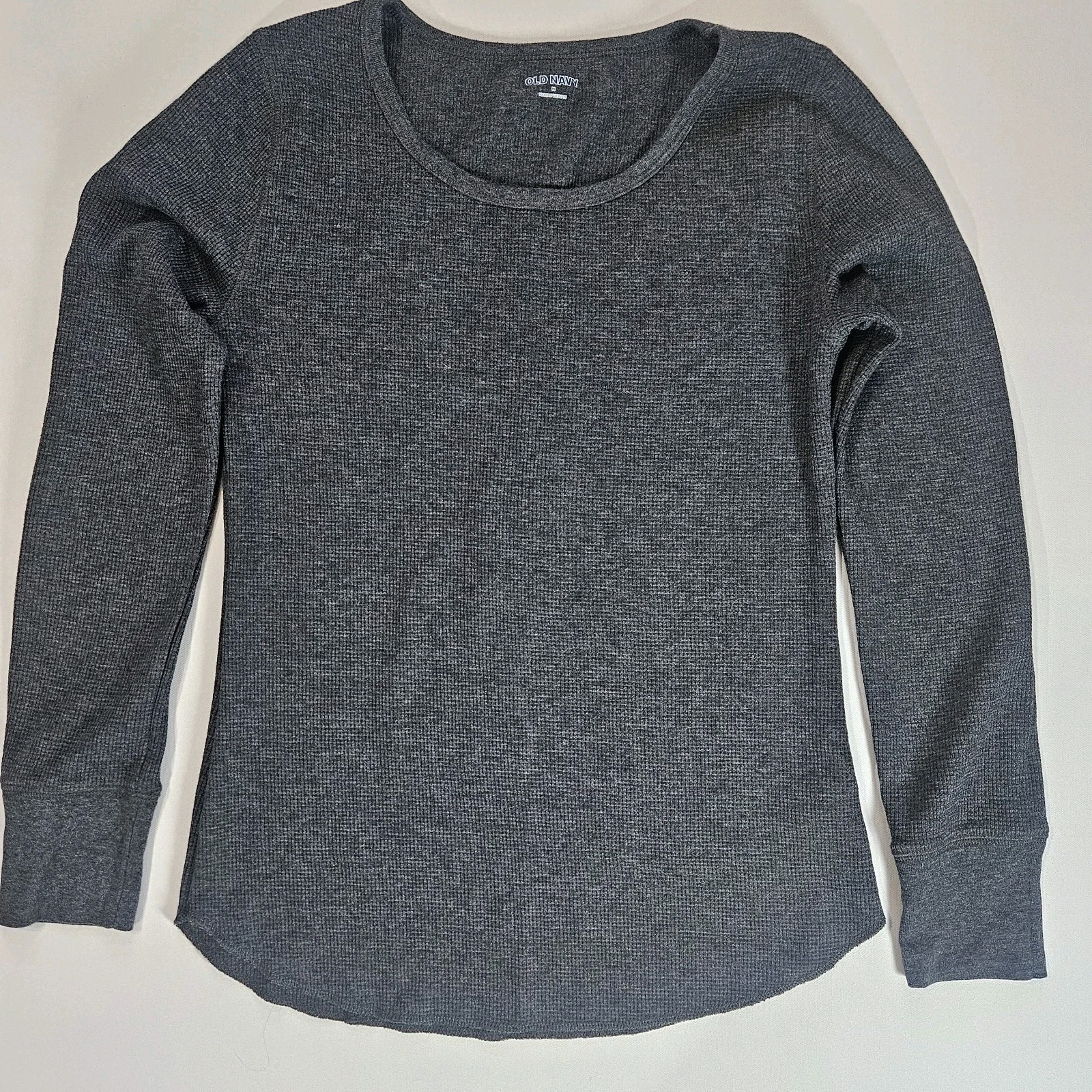 Mens Thermal Tee Size Medium Grey Athleisure Warm Comfort Layering Top