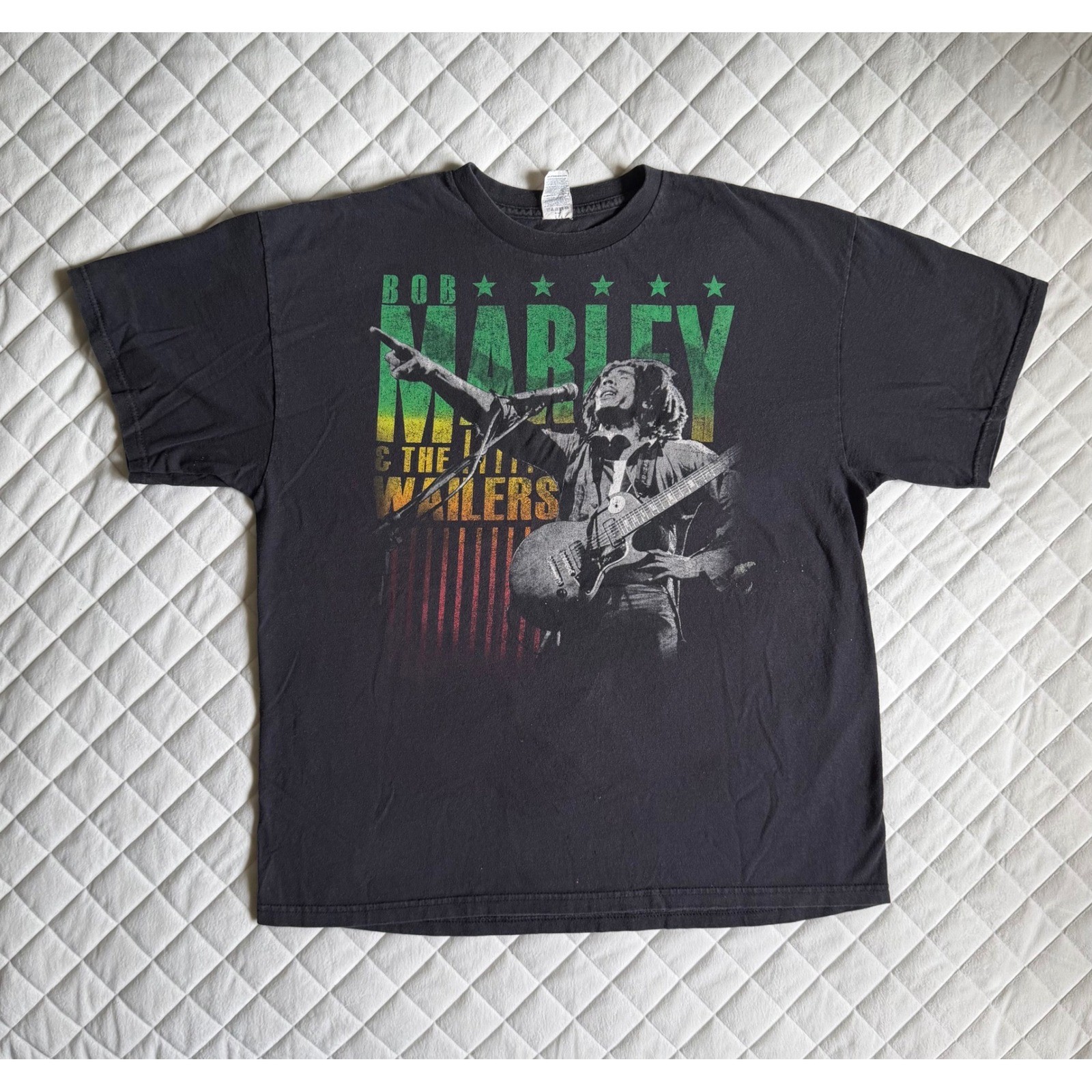 VTG Y2K Bob Marley and the Wailers Tour Tee Zion Sz XL Grunge Classic Jamaica