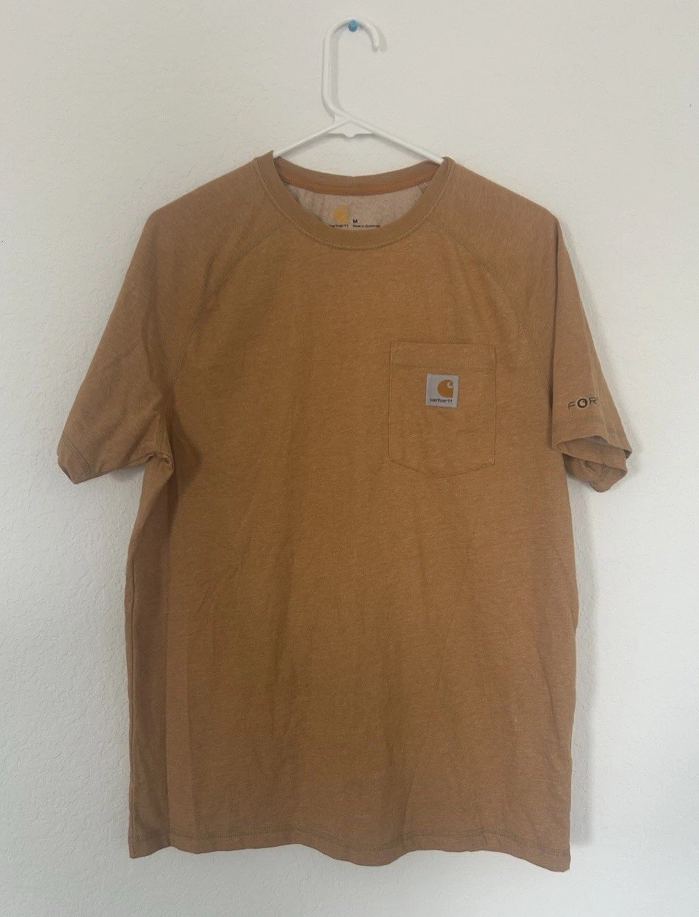 Carhartt Force Relaxed Fit Red Pocket Tee Crew Neck Short Sleeve Men&rsquo;s S