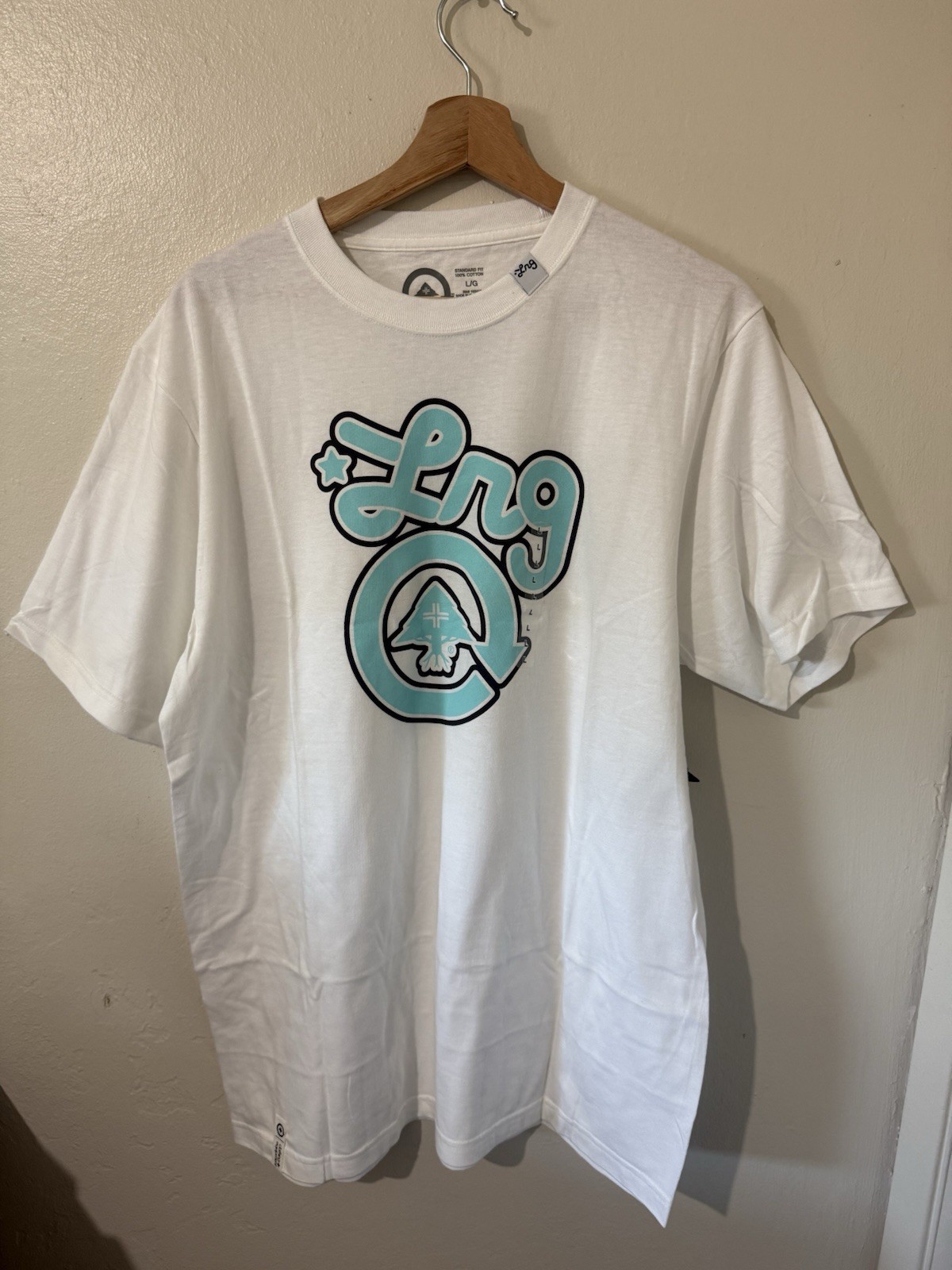 Brand New LRG Logo Tee Baby Blue Size Large