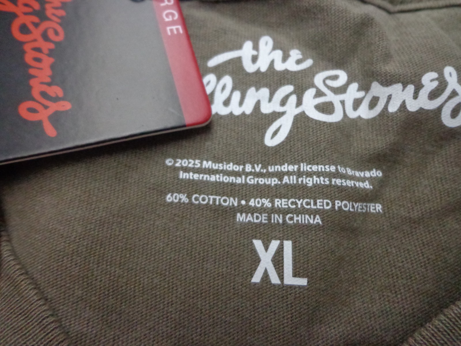 The Rolling Stones 1975 US Tour T Shirt Size XL NEW