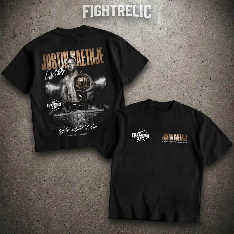 UFC 250 Years Freedom Justin Gaethje UFC Champions Sports Black Men&rsquo;s Shirt