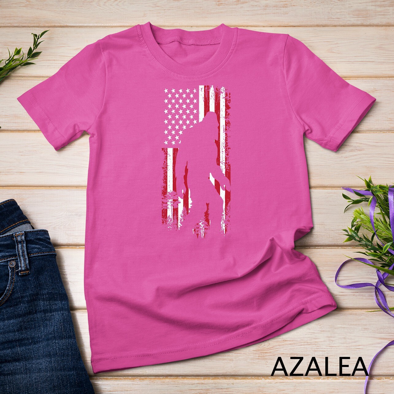 Bigfoot 4th of July American USA Flag Patriotic Boys Kids T-Shirt Unisex T-shirt
