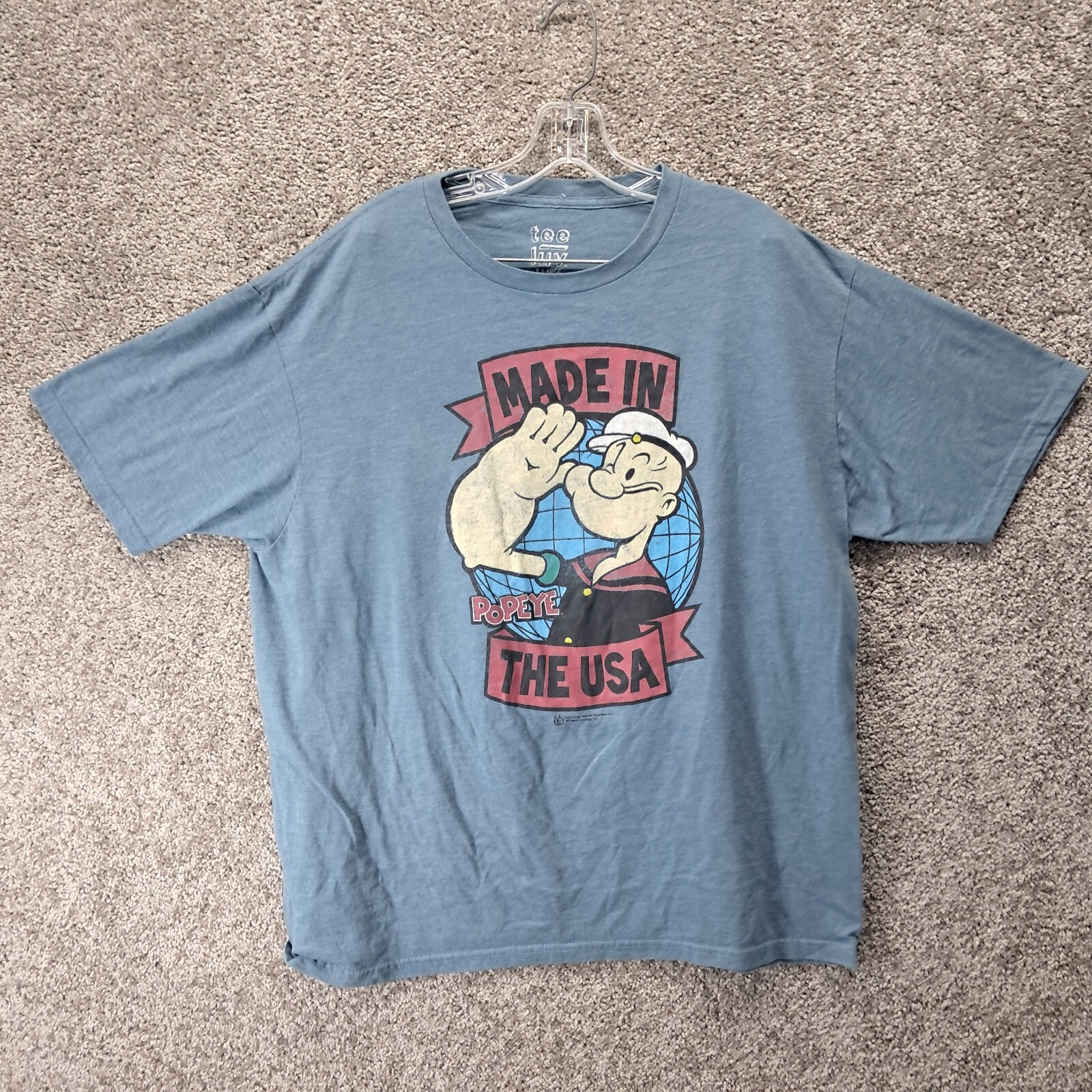 Tee-Luv Women&rsquo;s Popeye T-Shirt Blue X-Large
