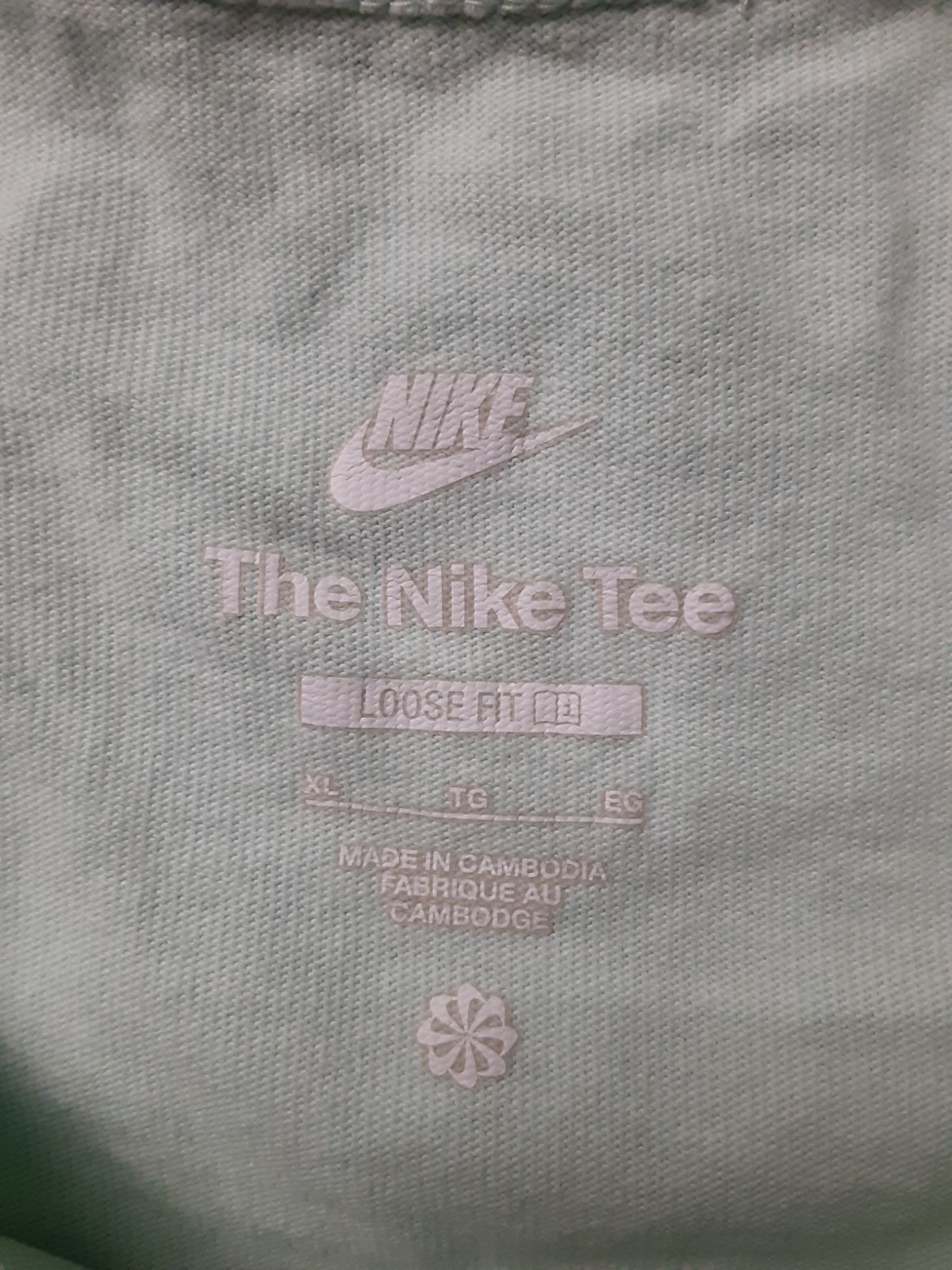 Nike Sportswear Premium Essential Mint Center Stitch Logo Cotton Shirt XL Max 90