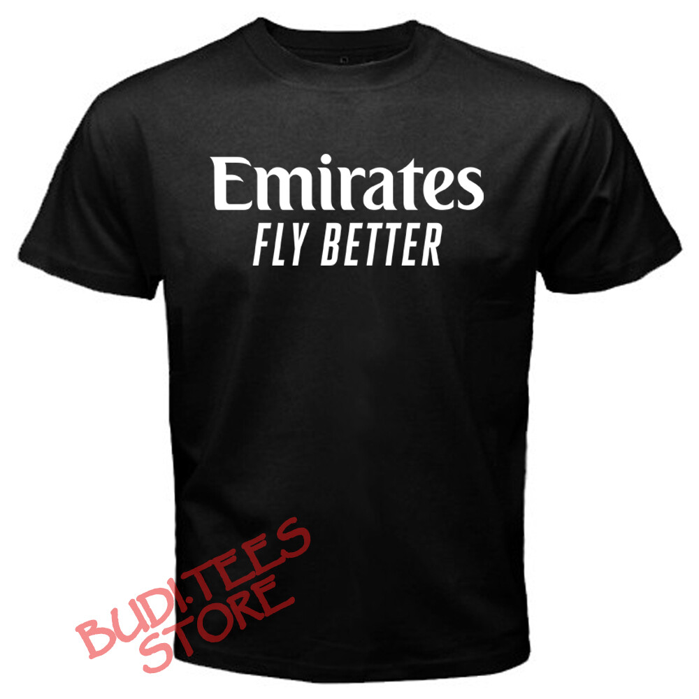 Emirates Fly Better Airlines Airways Men&rsquo;s Black T-Shirt Size S-5XL
