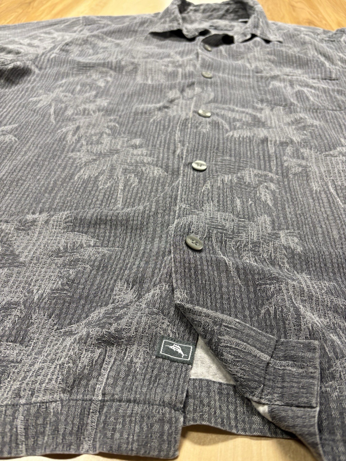 Tommy Bahama Grey Palmtree Shirt