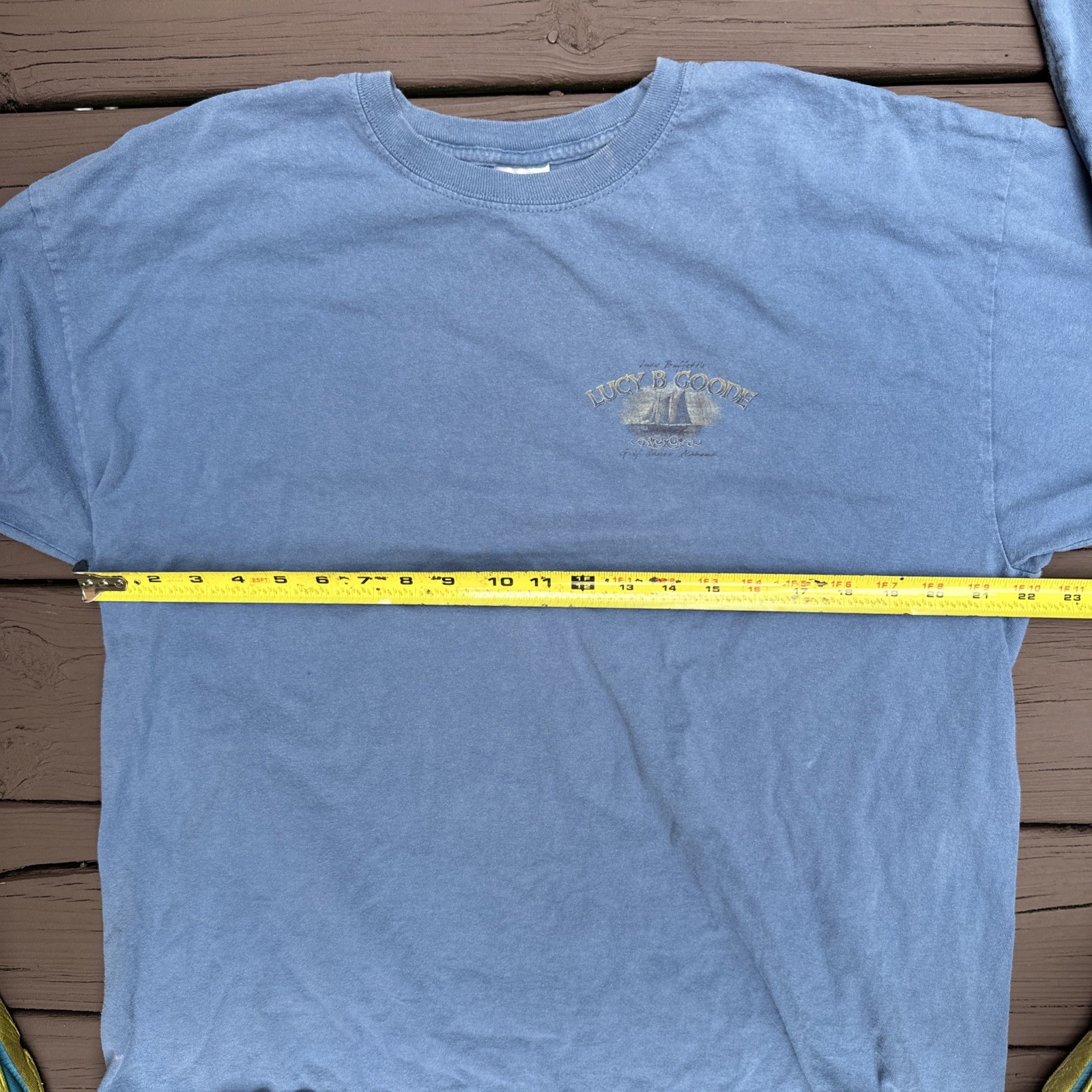 Lucy B Goode T Shirt Men XL Blue Lucy Buffett’s Gulf Shores Alabama Long Sleeve