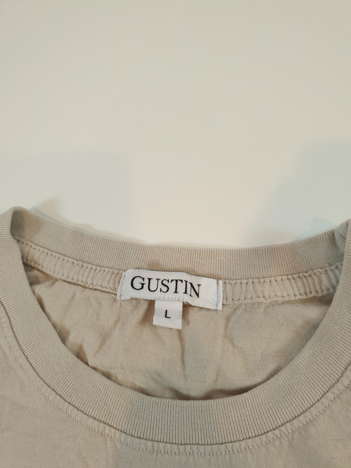 Gustin Heather Light Brown Short Sleeve Soft T-Shirt Men’s Size L Large