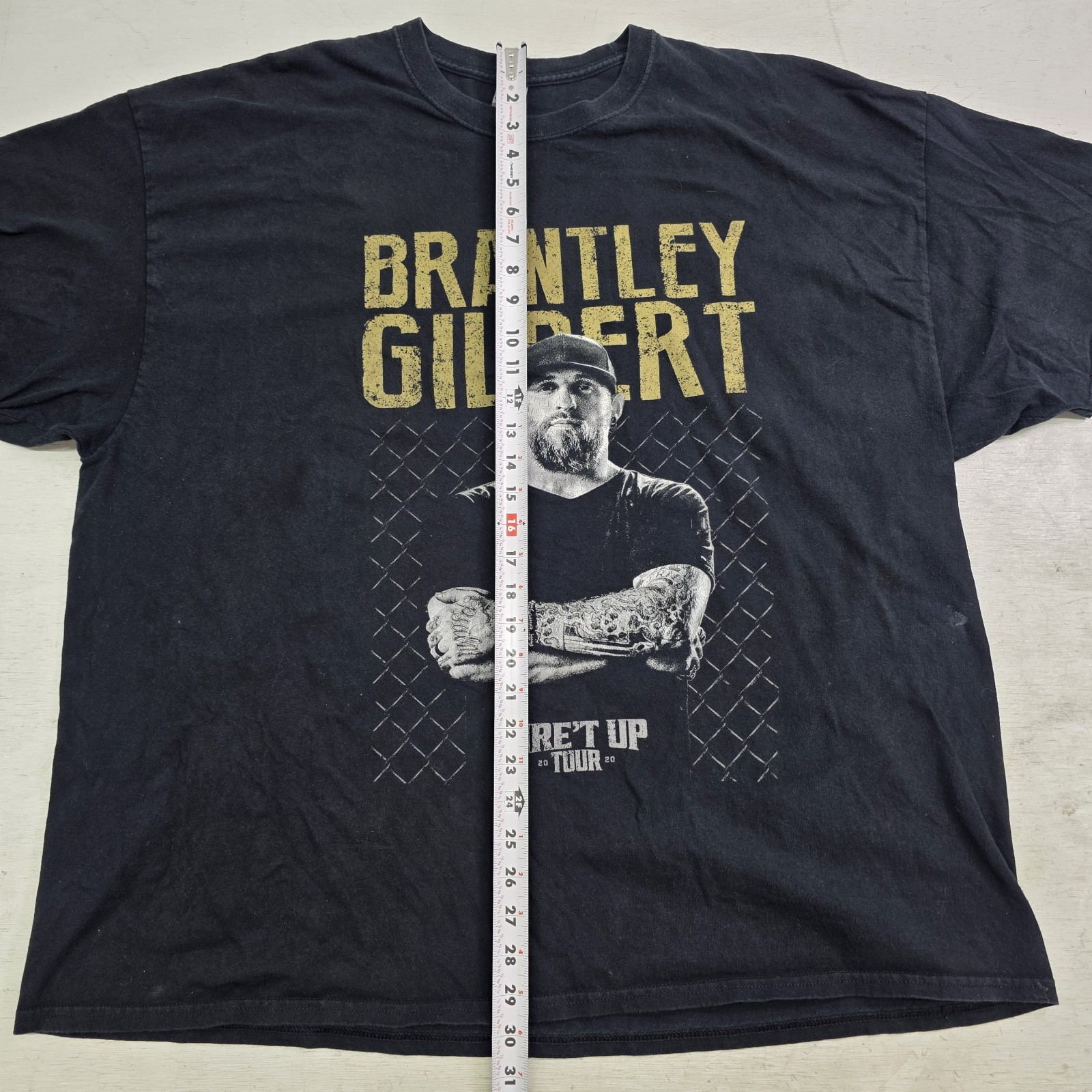 Brantley Gilbert « Fire’t Up » Concert Tour 2020 Dates Country T-Shirt Men&rsquo;s 3XL