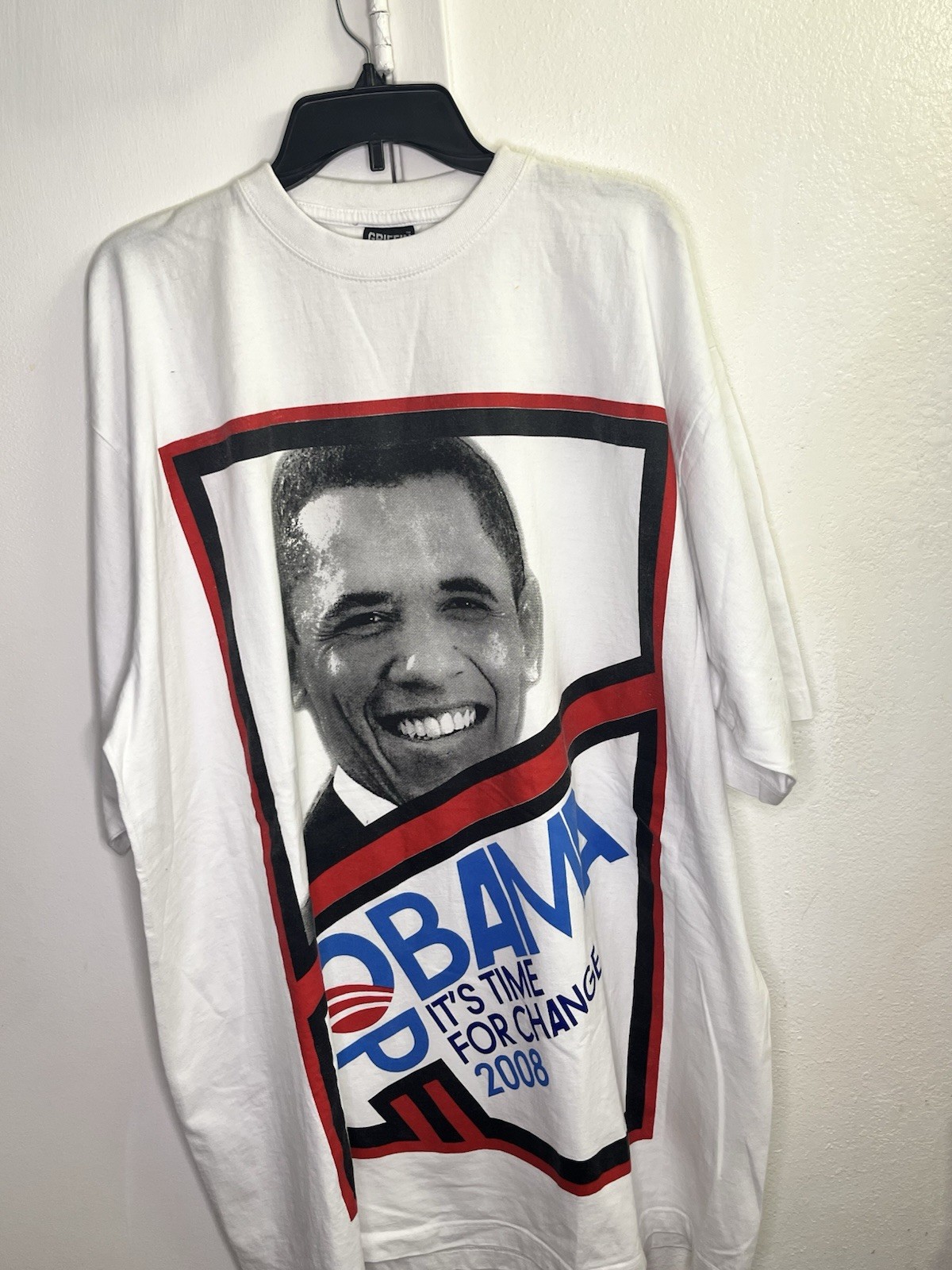 Vintage 2008 Barack Obama “Time For Change” T Shirt Oversized Deadstock 4XL