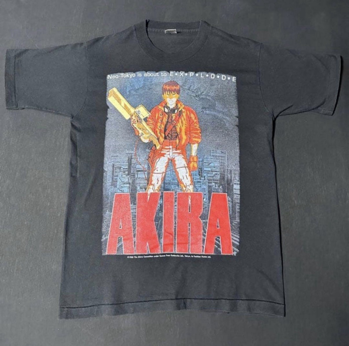Akira Kaneda Neo-Tokyo Vintage Anime T-Shirt 1988 Fruit of the Loom USA