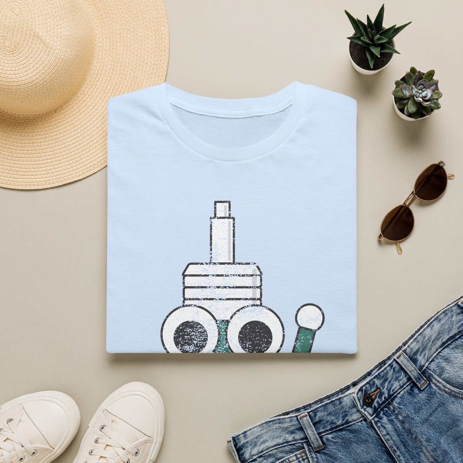 Distressed Shock Absorber Character Tein T-Shirt Performance Suspension JDM