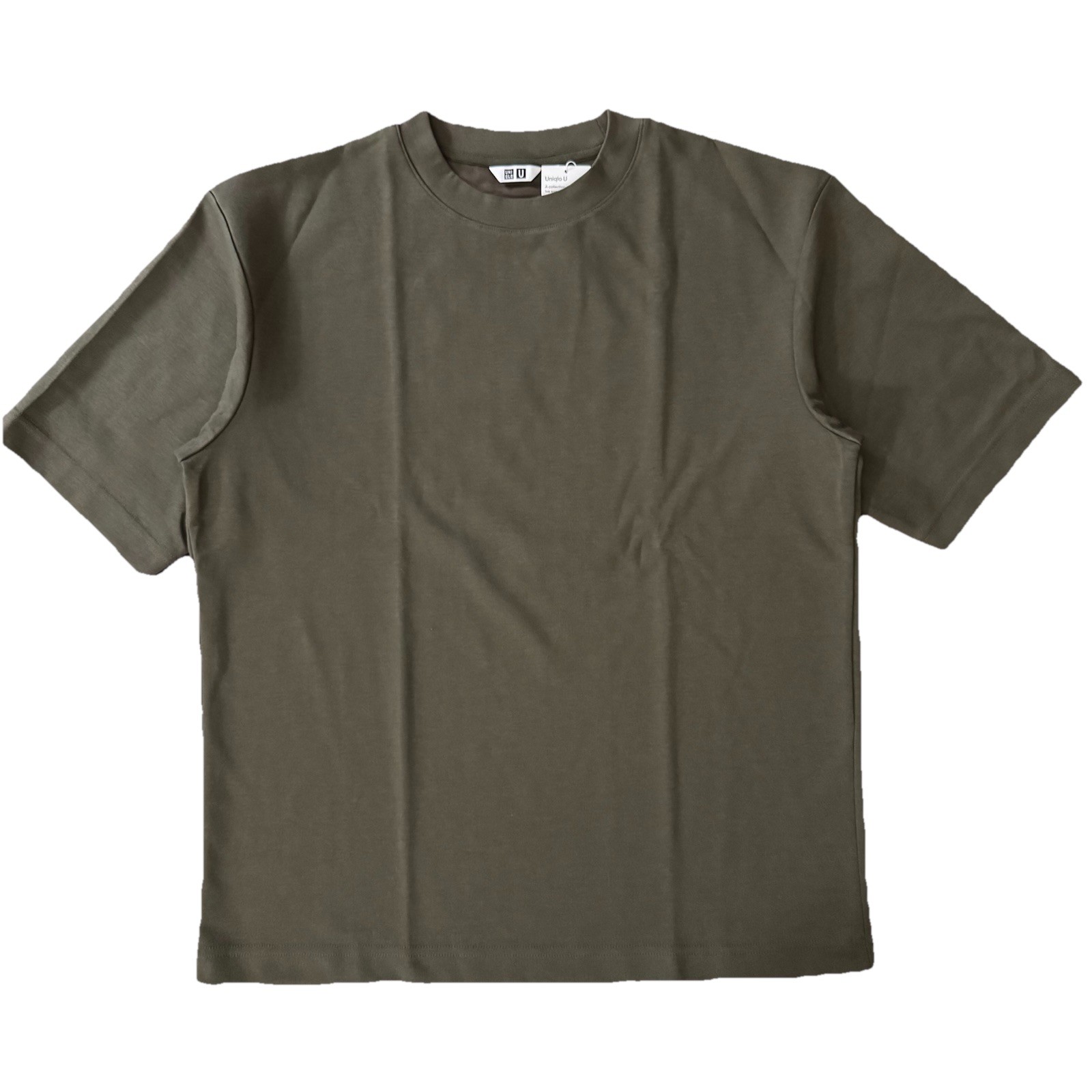 Uniqlo U AIRism Cotton Crew Neck Oversized T-Shirt 57 Olive Size M