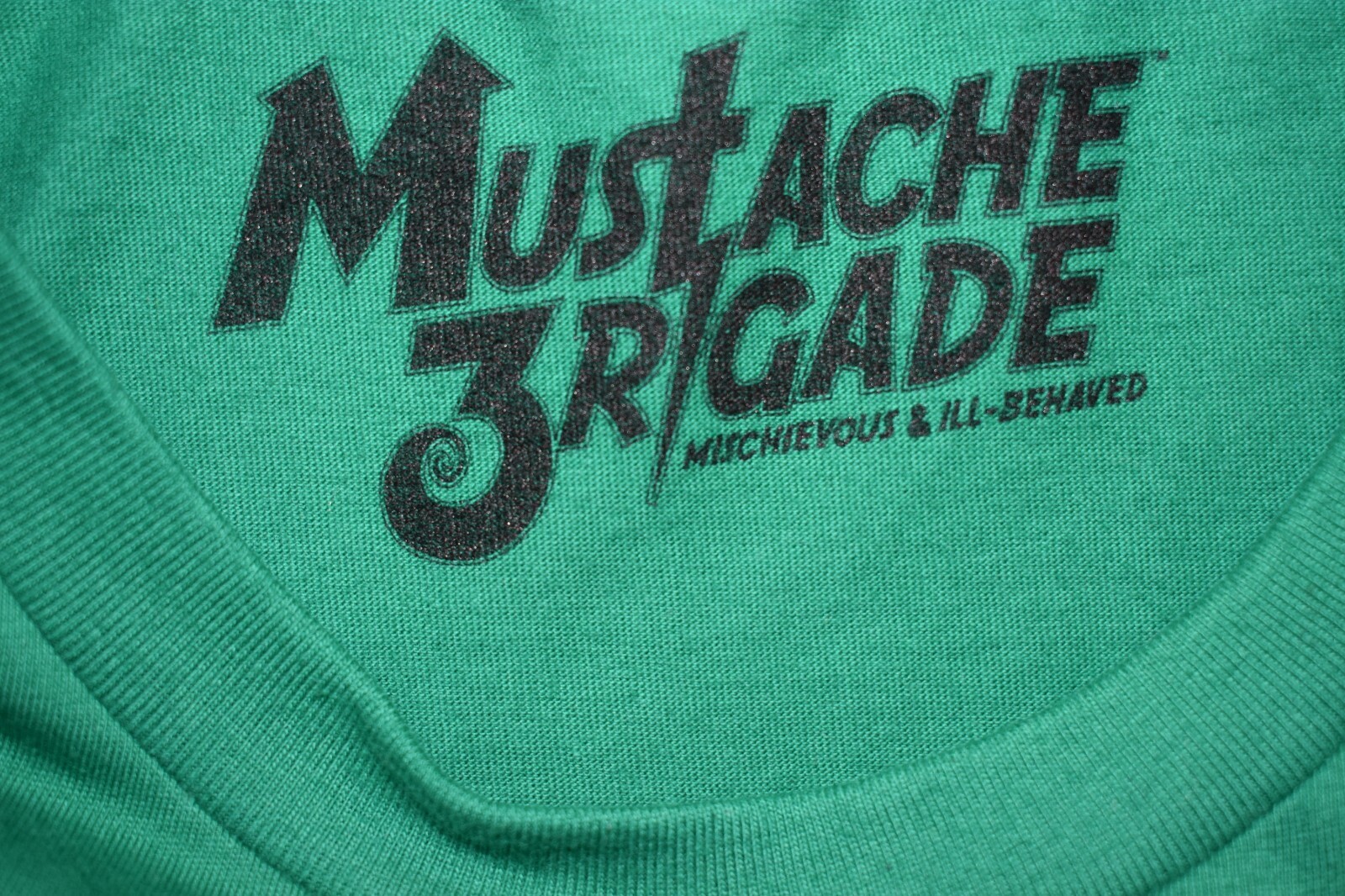 Mustache Brigade Mens Elephant, Tiger, Monkey Koala Animal Art Green Shirt New M