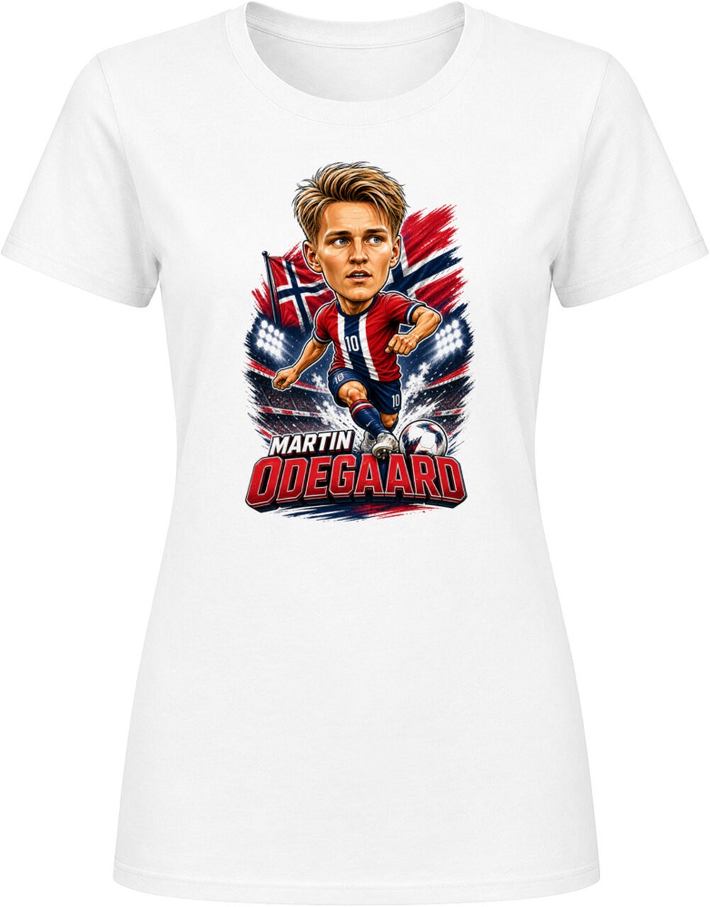 Martin Odegaard, Norway Caricature Soccer 2026 T Shirt
