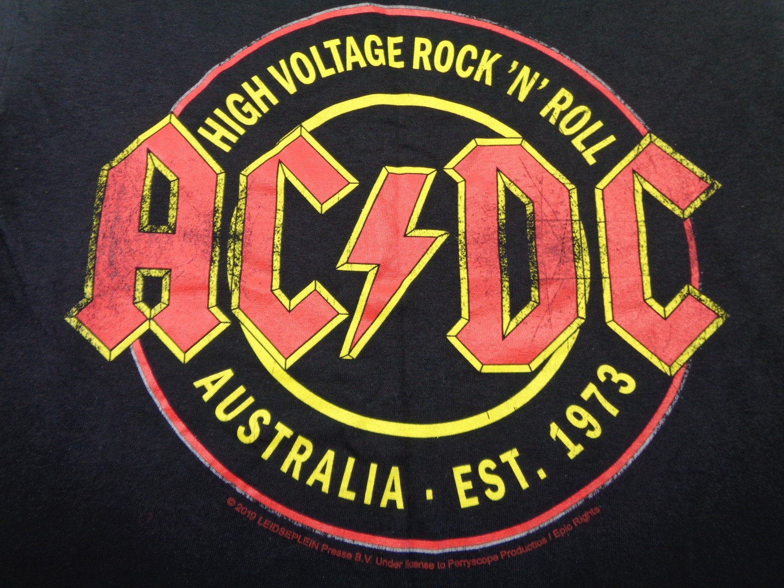 AC/DC T Shirt Mens Small Black High Voltage Rock N Roll Australia Est 1973