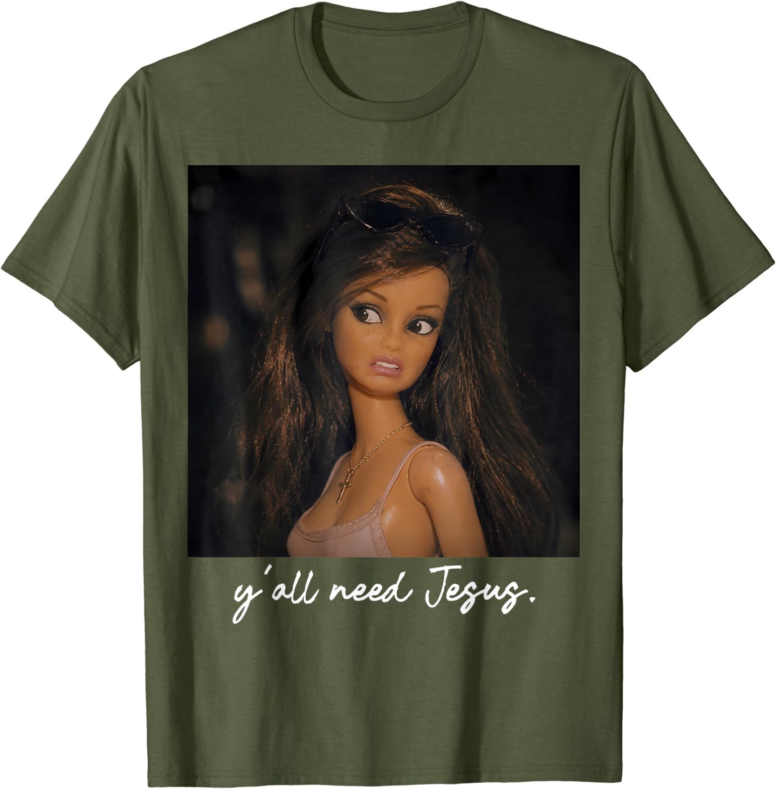 Ya&rsquo;ll Need Jesus Disgusted Face Christian Funny T-Shirt
