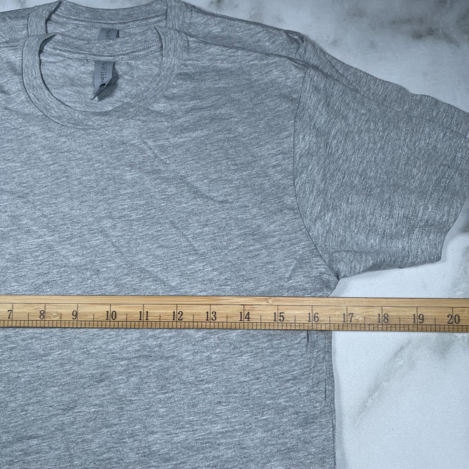 Lot of 2 Next Level Unisex Premium Gray TShirts Plain Super Soft US Size XS