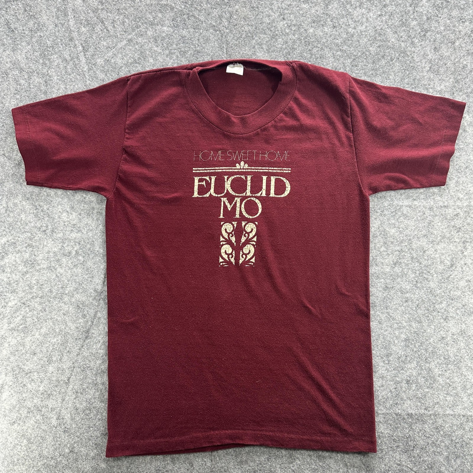 Vintage Euclid MO Shirt Mens Medium Home Sweet Home Missouri Souvenir Tee 80s SS