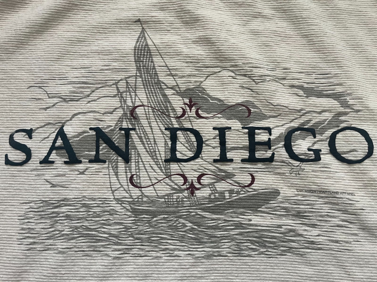 Vintage 1994 Cal Cru San Diego Off White Shirt Size L