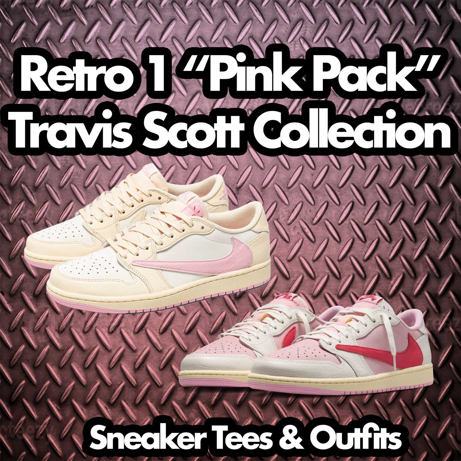 Shirt To Match Jordan 1 Travis Tropical Pink AJ1 Sneakers – Smiley Tees