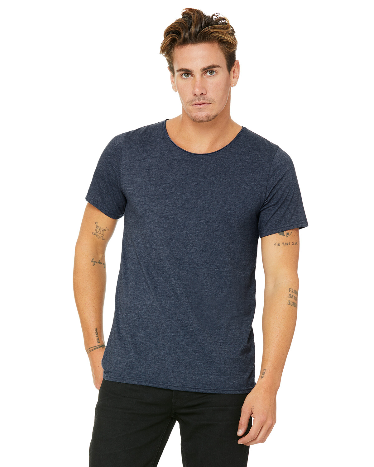 Bella + Canvas Men&rsquo;s 100% combed Cotton Jersey Raw Neck T-Shirt B3014 S-2XL
