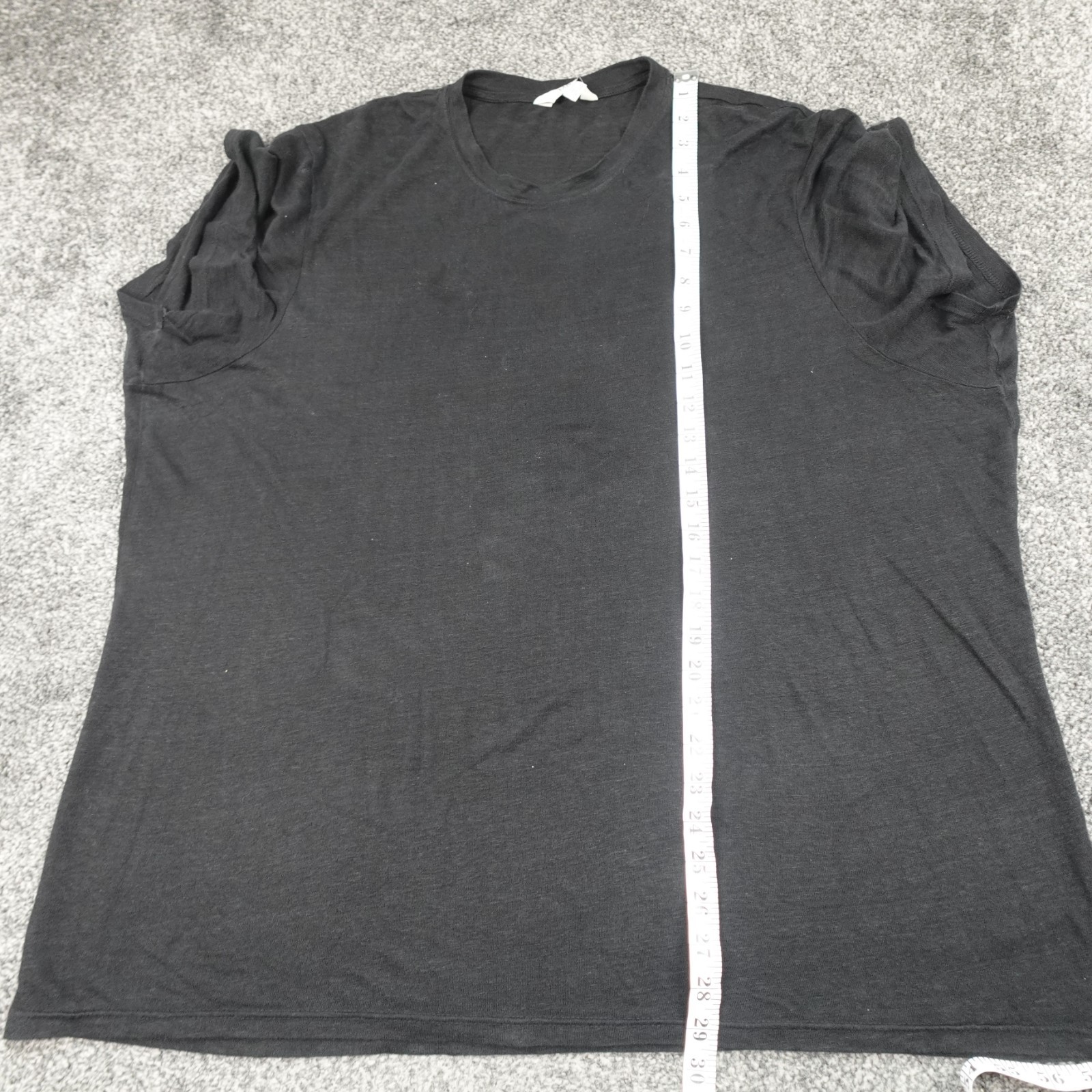 Marks & Spencer 100% Linen T-Shirt Black Size XL Men&rsquo;s Short Sleeve M&S