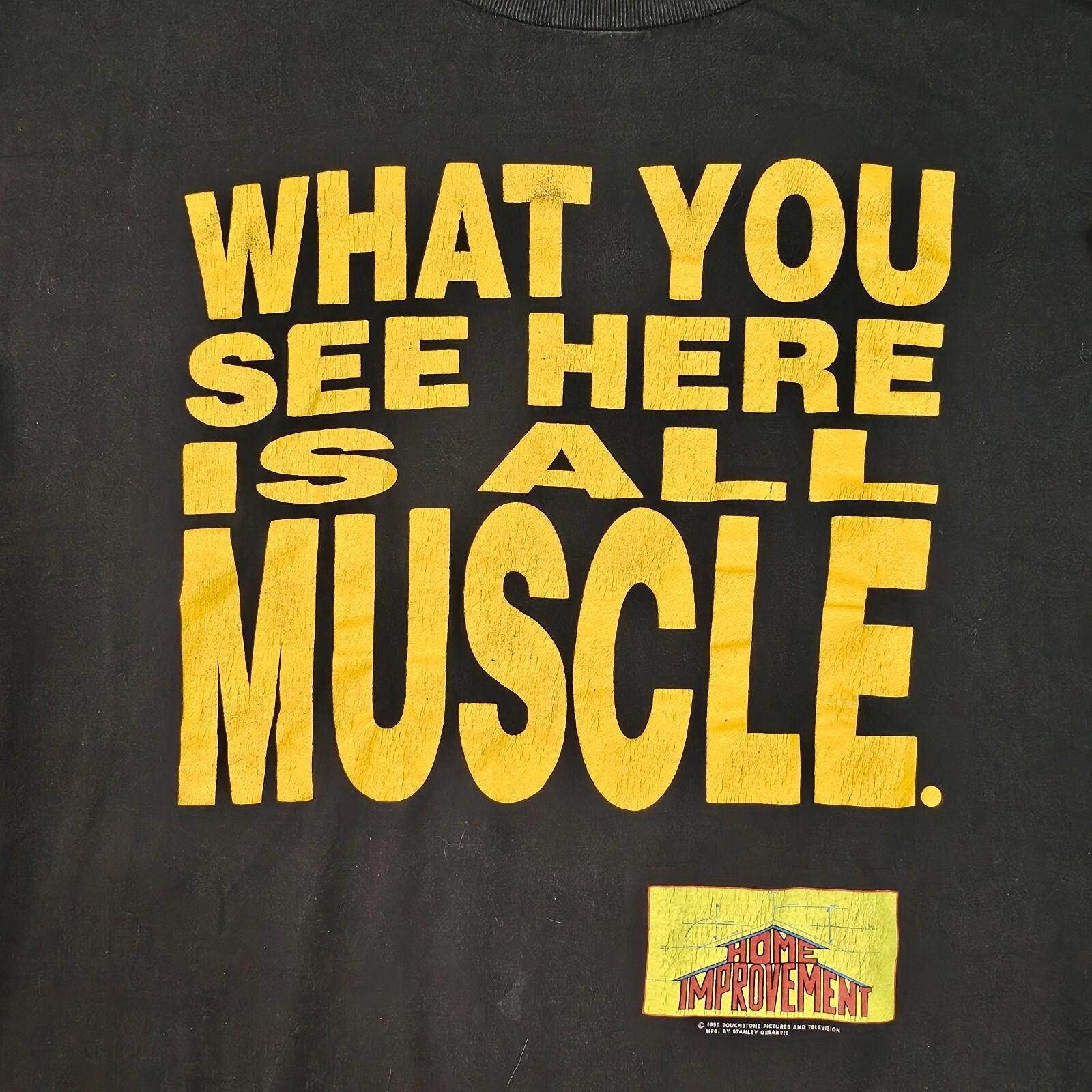 Vintage 1995 Home Improvement Shirt 90s TV Size XL Muscle Manly Graphics