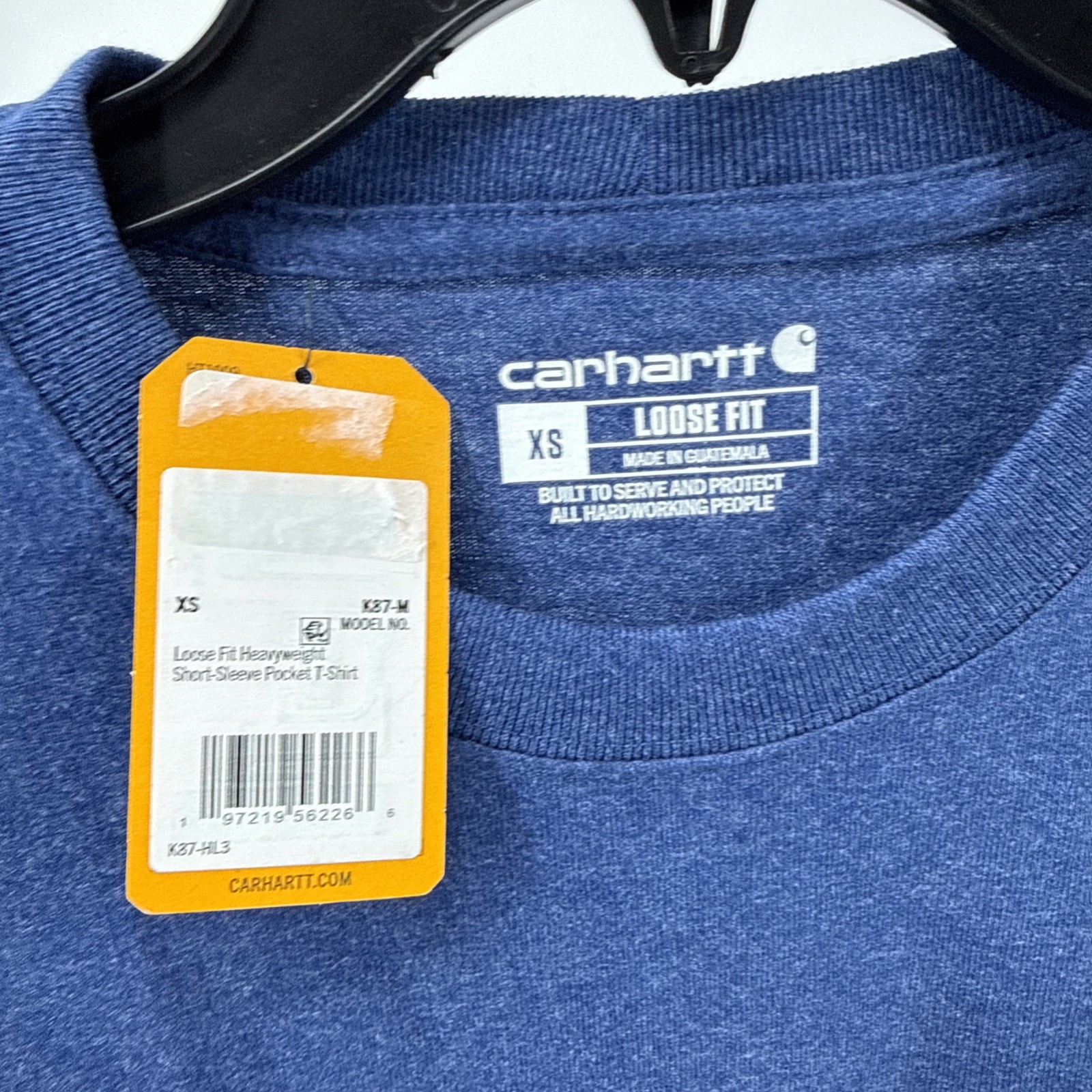 NWT Carhartt Pocket T-Shirt Men’s XSmall Blue Loose Fit Workwear Tee