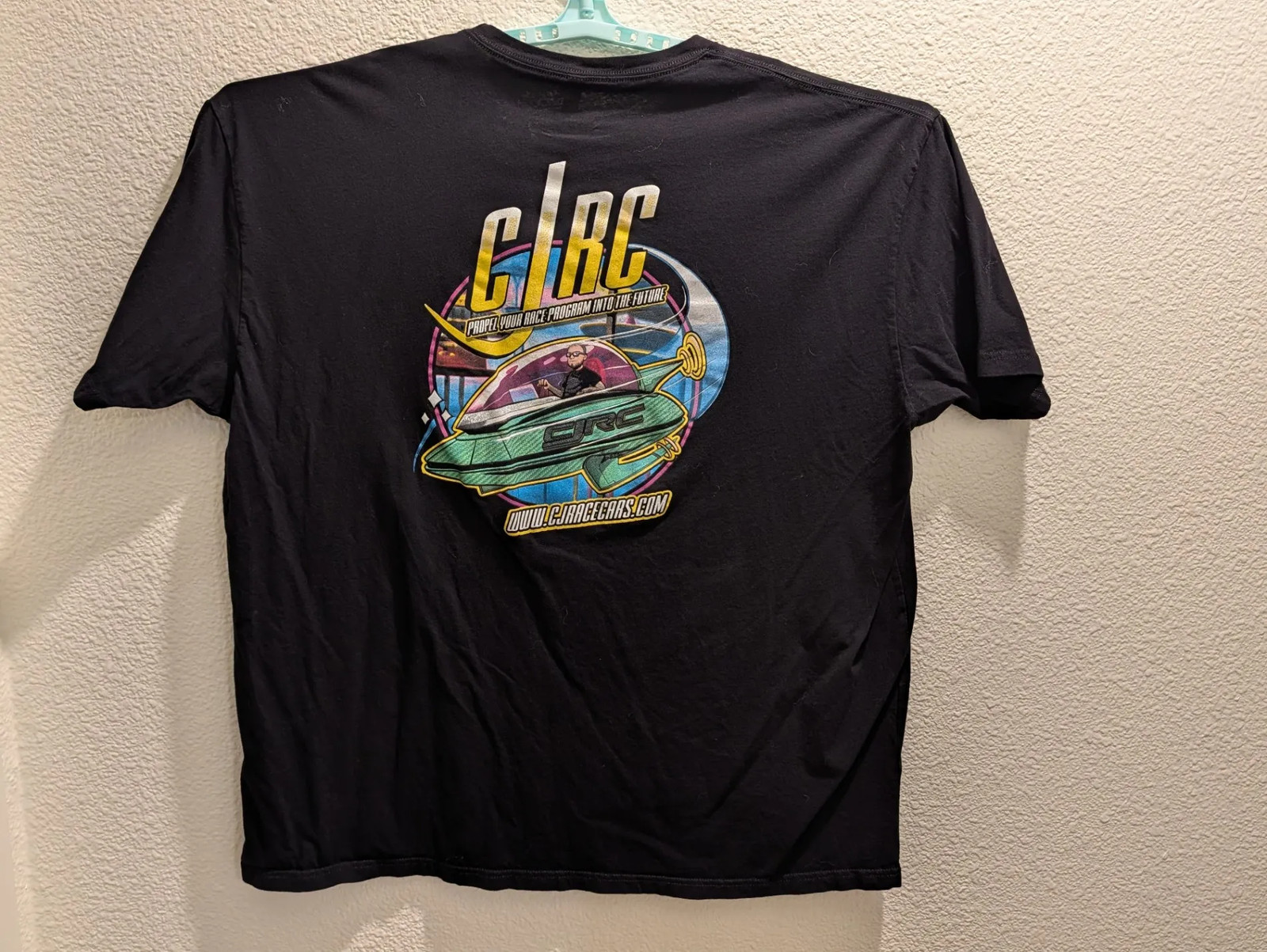 Next Level Apparel Mens T-Shirt 5XL Black CJ Race Cars Graphic Tee Short Sleeve