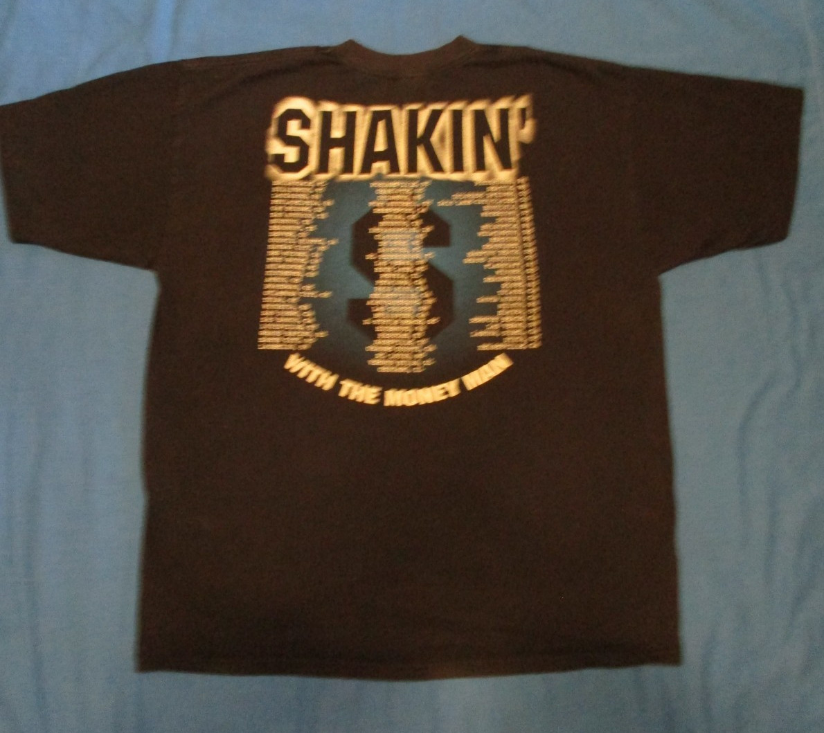 Eddie Money Shakin&rsquo; With The Money Man Two Sided T-Shirt Black XL 100% Cotton