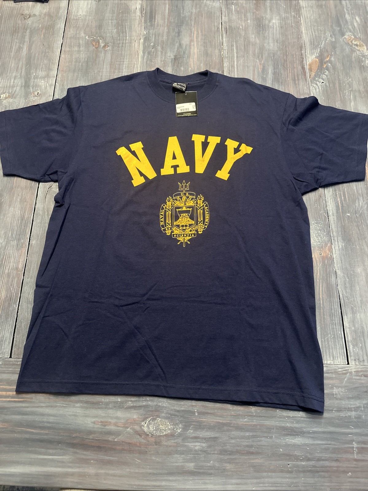 VTG US Naval Academy Mens Shirt XL Blue XL Navy NWT Gear For Sports Scientia