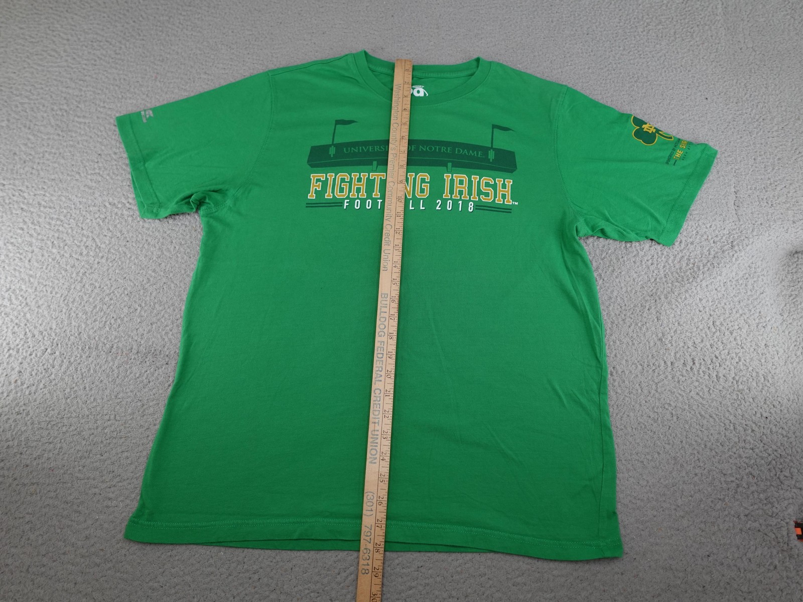 Notre Dame Fighting Irish Shirt Mens XL Football 2018 NCAA College Shamrock